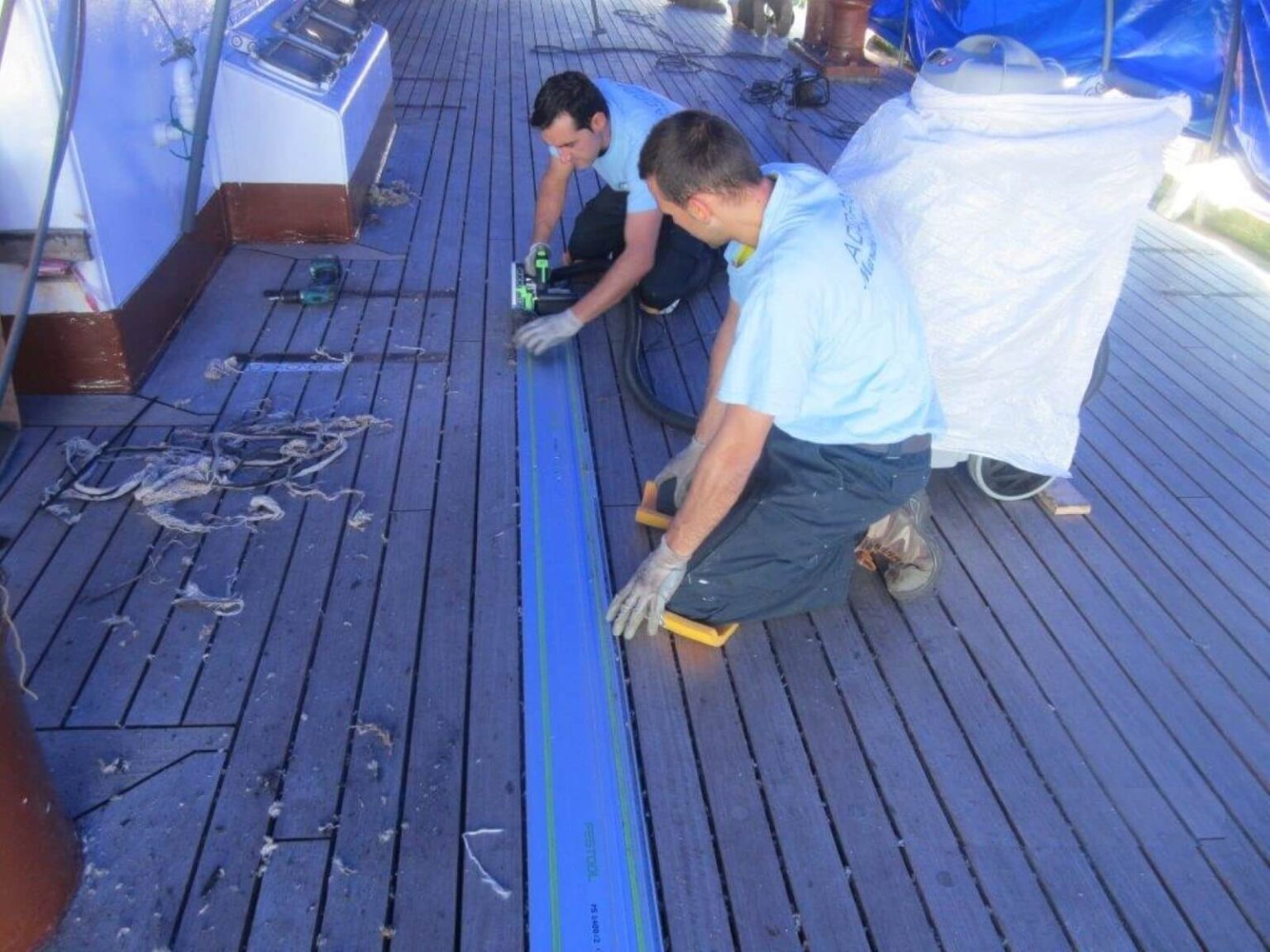 Reparacion cubierta teca