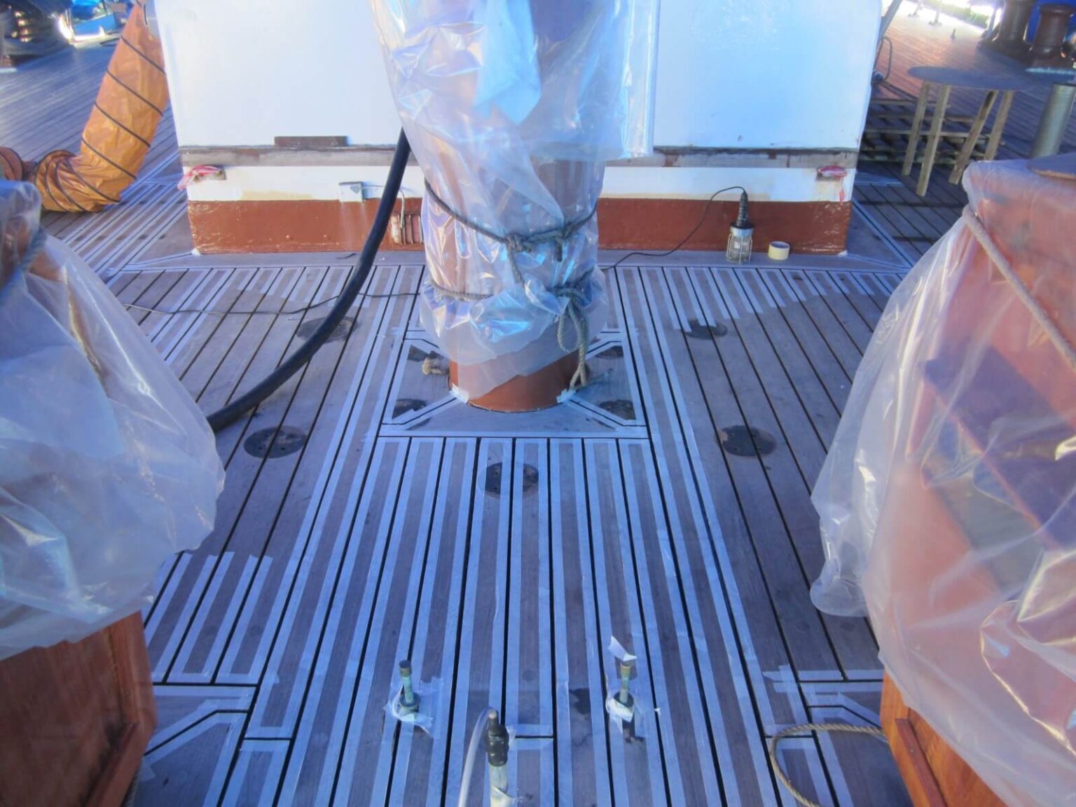 Reparacion cubierta teca 3